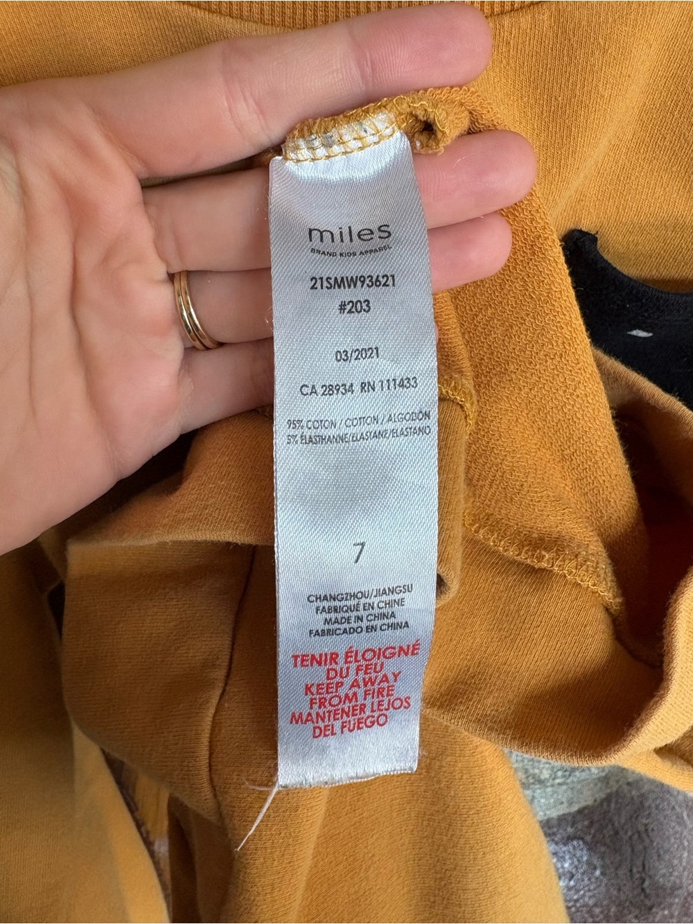 Miles Mustard Girls Sweatshirt Dress Size 7 French Terry Pocket Cozy Kids - Picture 5 of 8